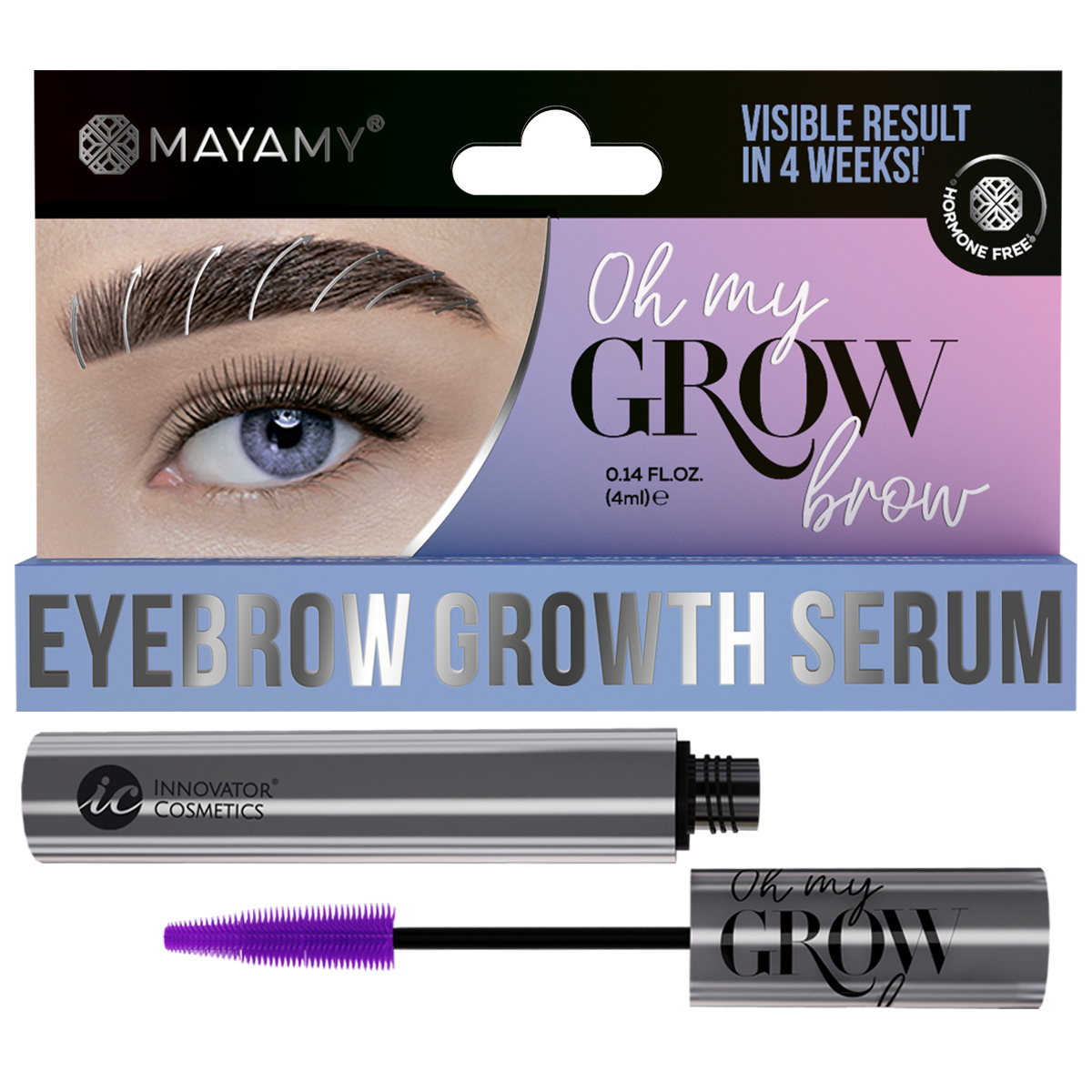 фото Сыворотка для роста бровей mayamy oh my grow, 4мл innovator cosmetics