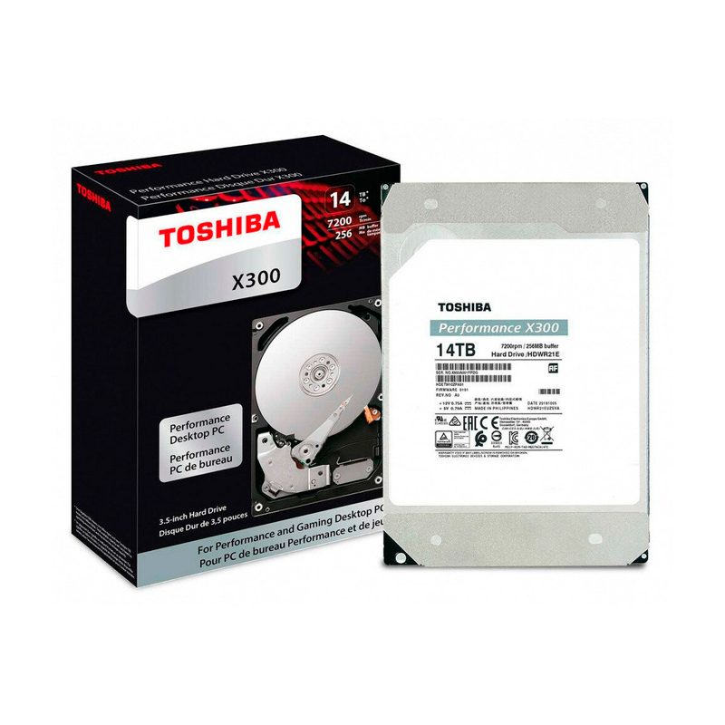 фото Жесткий диск toshiba x300 14тб (hdwr21euzsva)