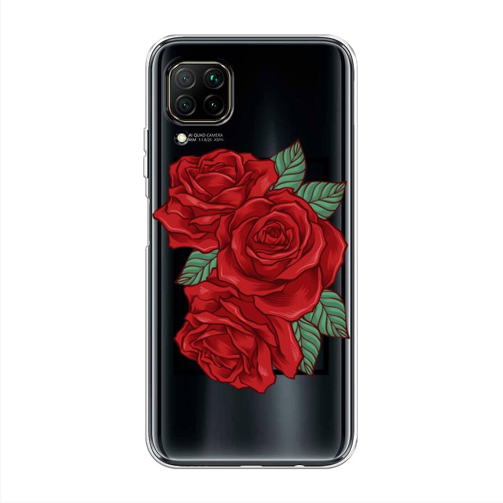 

Чехол на Huawei Nova 7i "Три алые розы", Красный, 611850-2