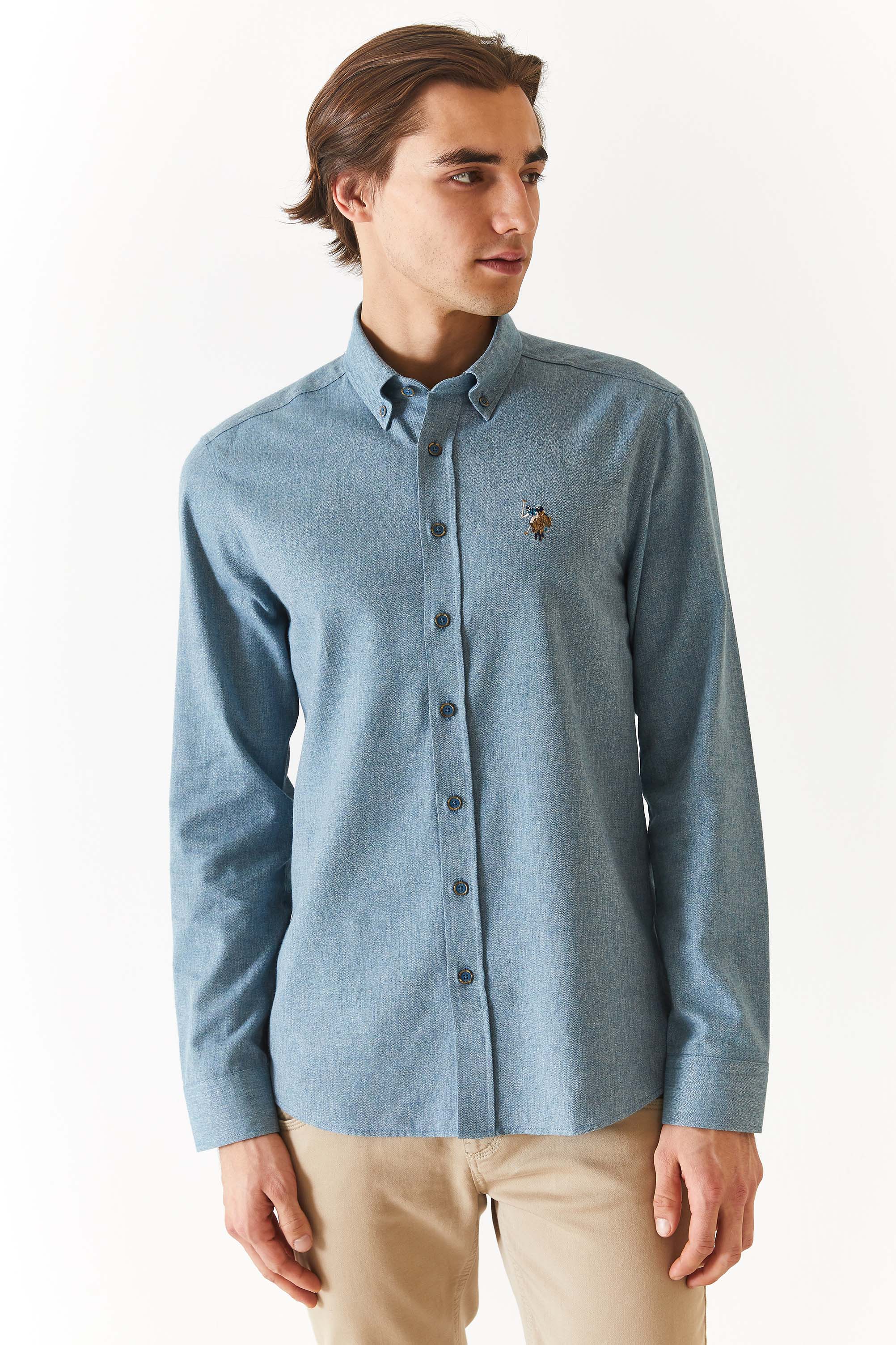 

Рубашка мужская US Polo Assn G081SZ0040AKIS023K синяя M, Синий, G081SZ0040AKIS023K