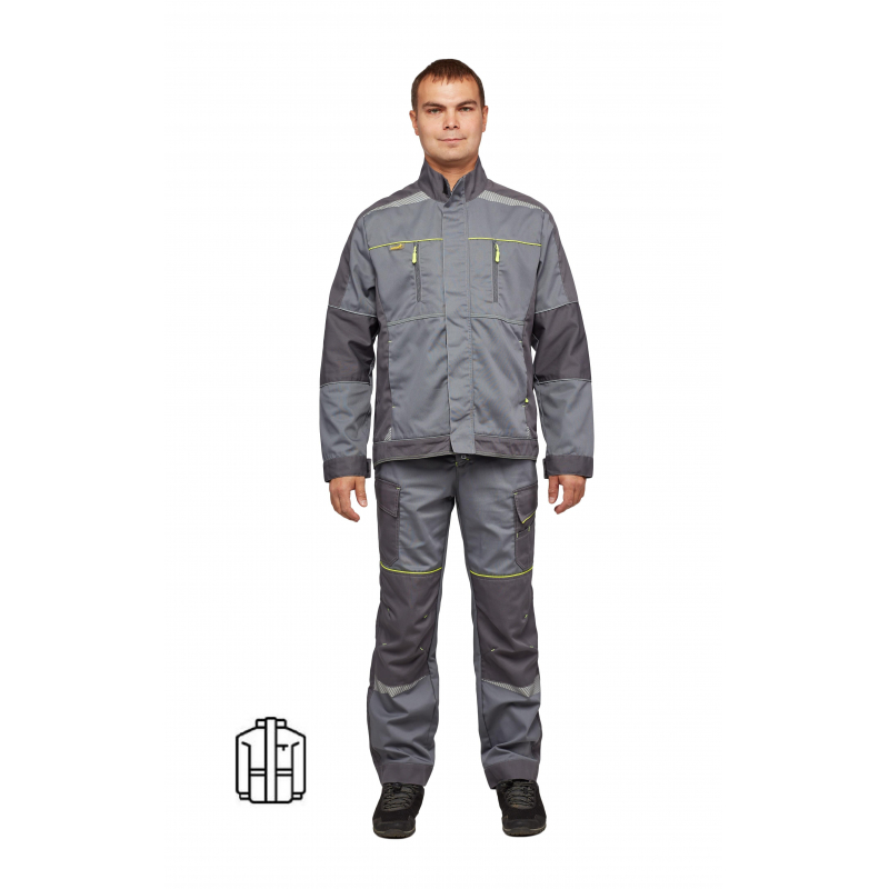 

Куртка рабочая NoBrand 1187658 серый 44-46, 170-176