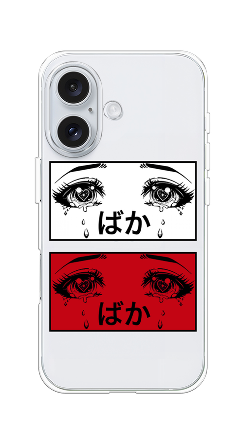 

Чехол на Apple iPhone 16 "Красные глаза манга", Бордовый;белый;черный, 16050-1
