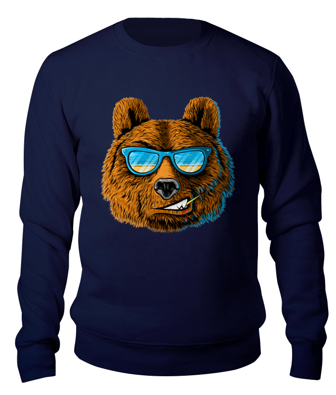 

Свитшот унисекс Printio Papa bear синий XL, Papa bear
