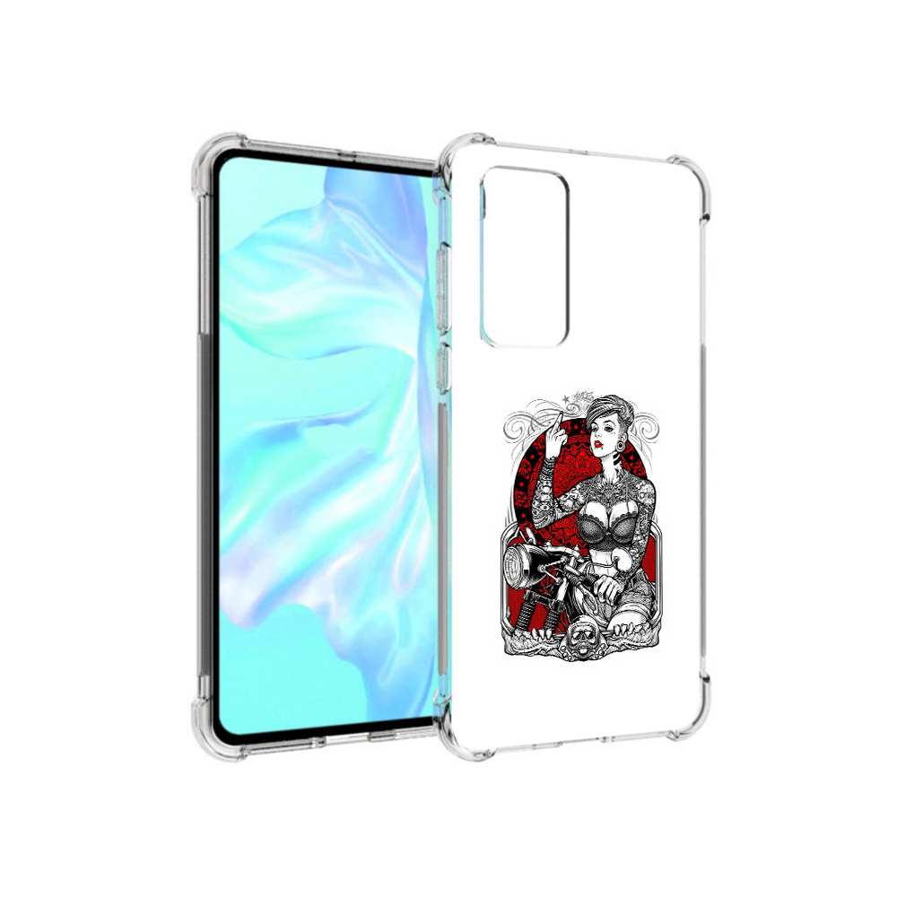

Чехол MyPads Tocco для Huawei P40 девушка на мотоцикле, Прозрачный, Tocco
