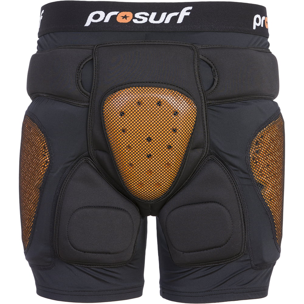 фото Защитные шорты prosurf protection shorts, 2021-2022, черный/оранжевый, s