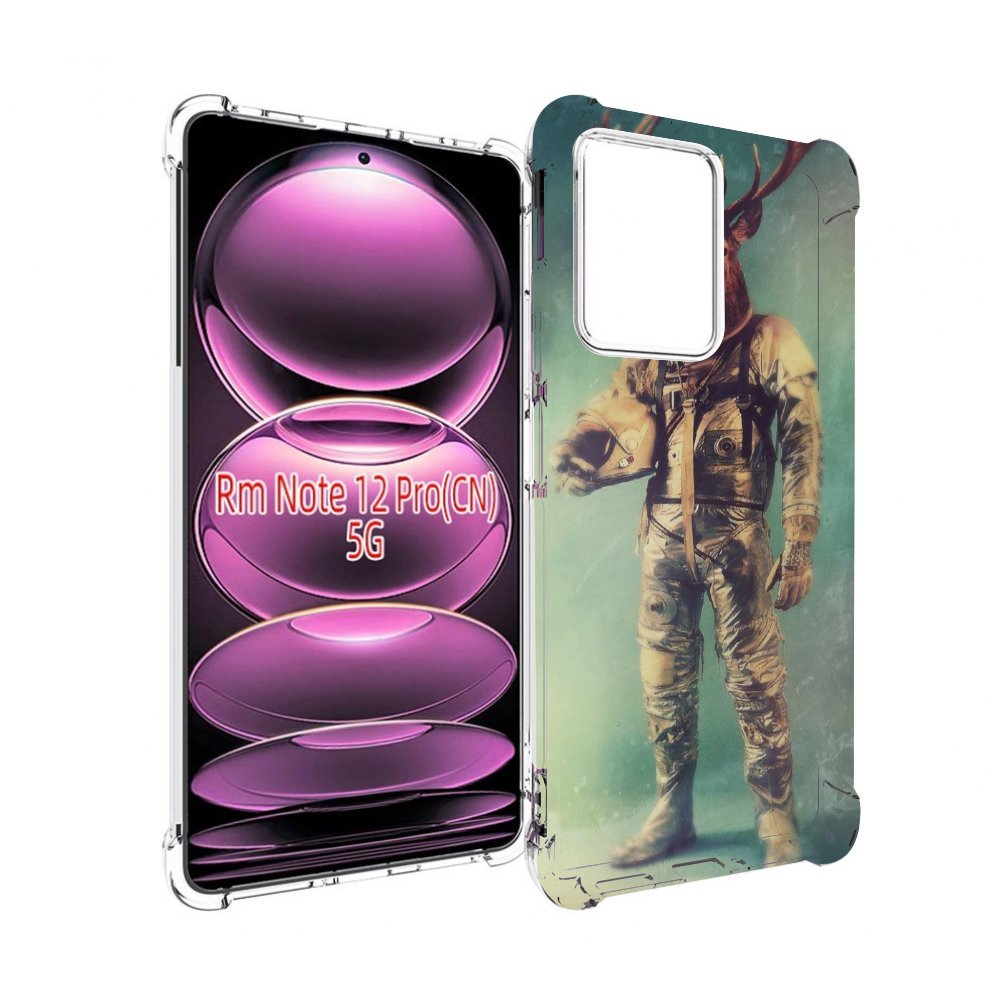 

Чехол MyPads лось космонавт для Xiaomi Redmi Note 12 Pro, Прозрачный, Tocco