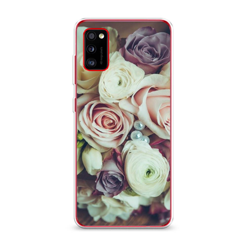 

Чехол на Samsung Galaxy A41 "Свадебный букет", Белый;фиолетовый, 2100450-2