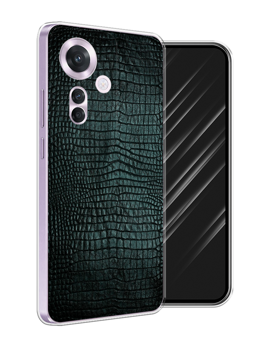 

Чехол Awog на Oppo Reno 11F "Черная змея", Черный;серый;голубой, 2516650-1