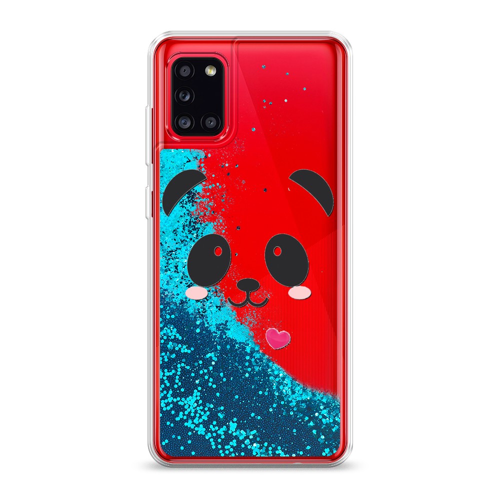 

Жидкий чехол с блестками "Влюбленный панда контур" на Samsung Galaxy A31, 2100393-1