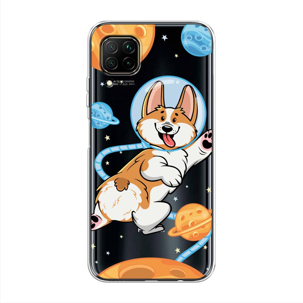 

Чехол на Huawei Nova 7i "Корги-космонавт", Голубой;бежевый;белый, 611850-1