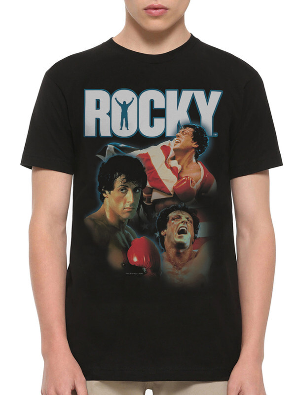 фото Футболка мужская design heroes рокки / rocky / сильвестр сталлоне98 черная xs