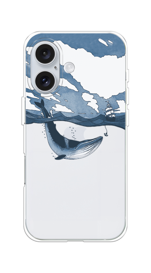 

Чехол на Apple iPhone 16 "Большой кит", Синий, 16050-1