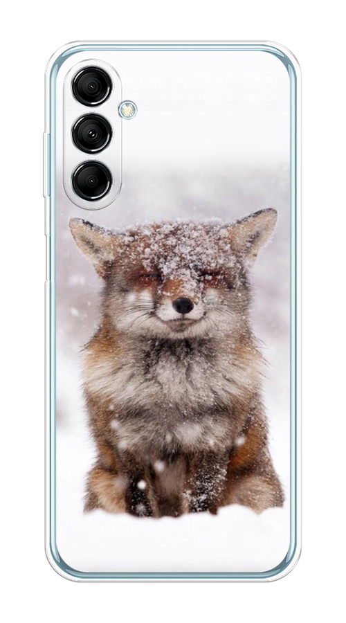 

Чехол на Samsung Galaxy M14 5G "Зимняя лиса", Белый;серый;коричневый, 2108150-1