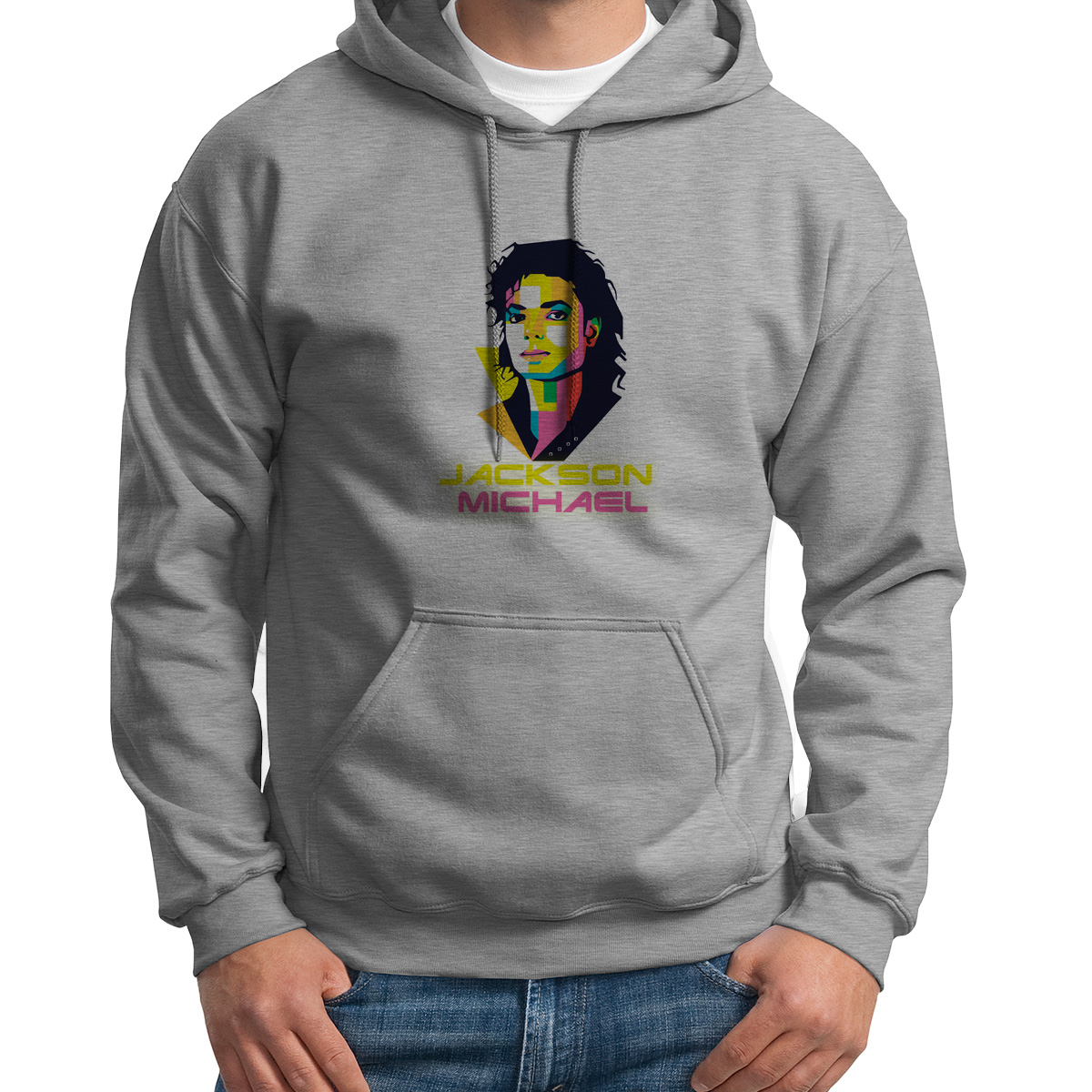 

Худи унисекс CoolPodarok Легенда Jackson Michael серое 44 RU, Серый, S0501694