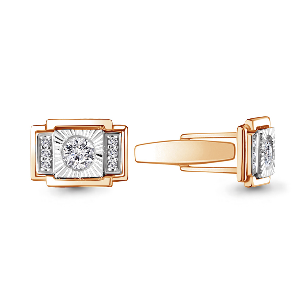 

Запонки из серебра с фианитом Aquamarine Aquamarine 72504А_925_з, 72504А_925_з