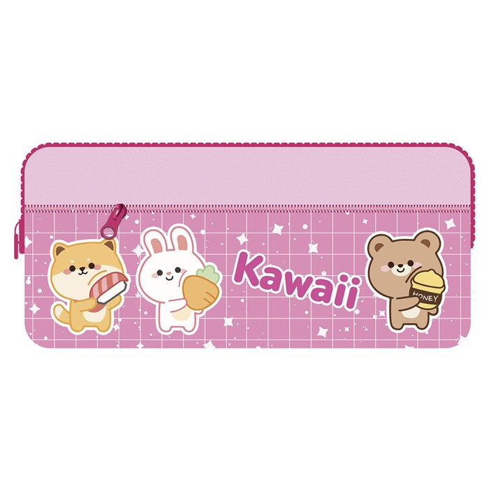 

Пенал мягкий 1 отделение, 90 х 200 х 40 мм, объёмный, К-11 KAWAII 2023
