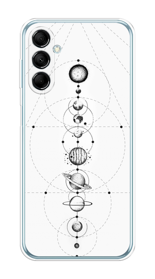 

Чехол на Samsung Galaxy M14 5G "Парад планет", Серый, 2108150-2
