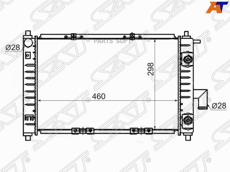 

SAT Радиатор DAEWOO MATIZ/CHERY QQ 0.8/1.0 00-