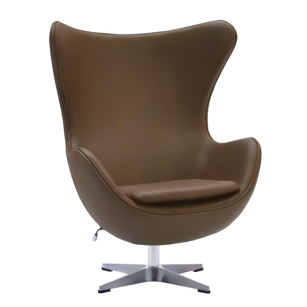 

Кресло BRADEXHOME EGG CHAIR Коричневый (прессованная кожа), EGG CHAIR