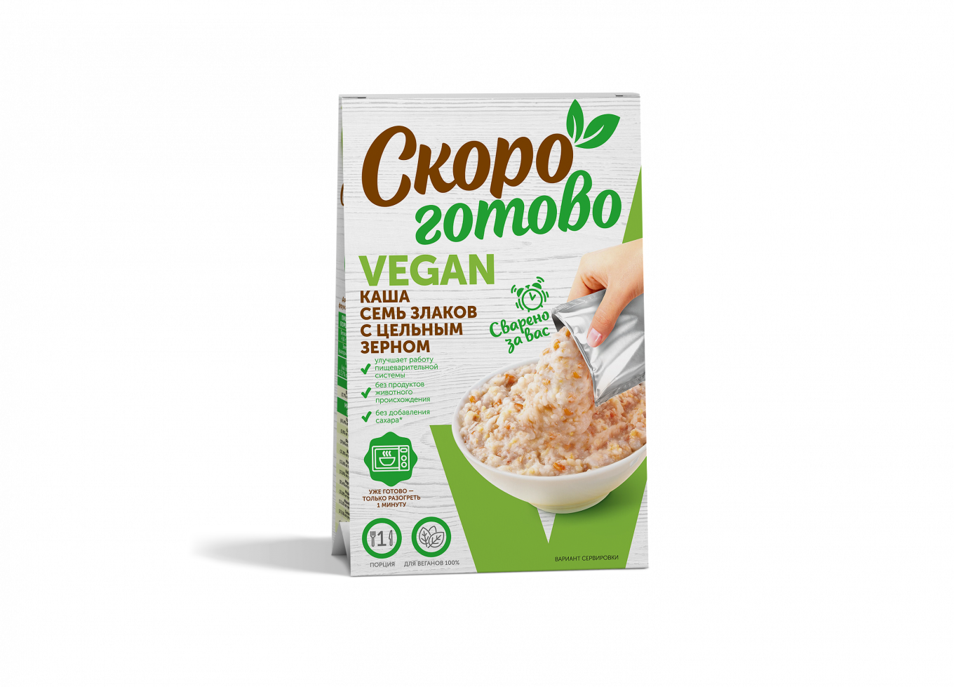 

Каша молочная Скоро готово 7 злаков, с цельным зерном, 250 г