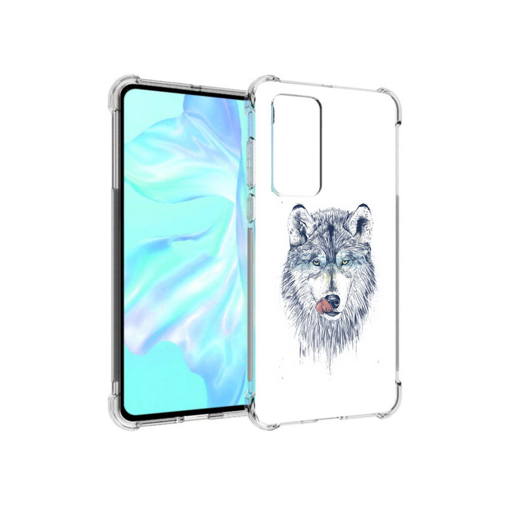 

Чехол MyPads Tocco для Huawei P40 голодгый волк, Прозрачный, Tocco