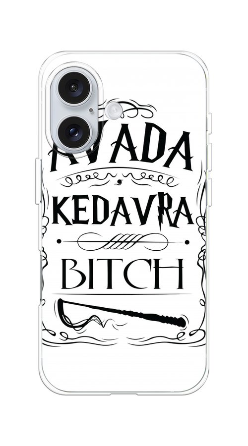 

Чехол на Apple iPhone 16 "Avada kedavra bitch", Белый;серый;черный, 16050-1