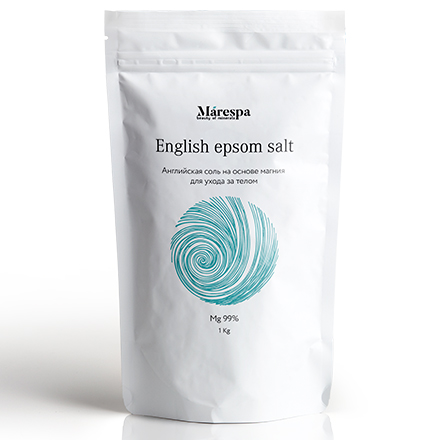 Английская соль для ванн Marespa Эпсом, 1 кг английская соль для ванн marespa эпсом лаванда 4 кг