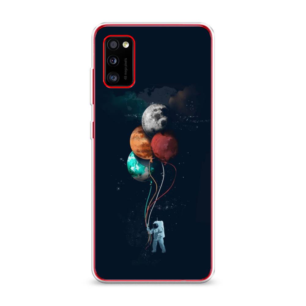 

Чехол на Samsung Galaxy A41 "Космонавт с шариками", Разноцветный, 2100450-4