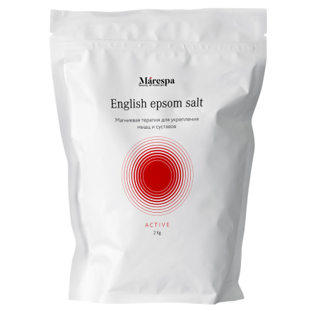 Английская соль для ванн Marespa Эпсом «Розмарин и мята», 2 кг