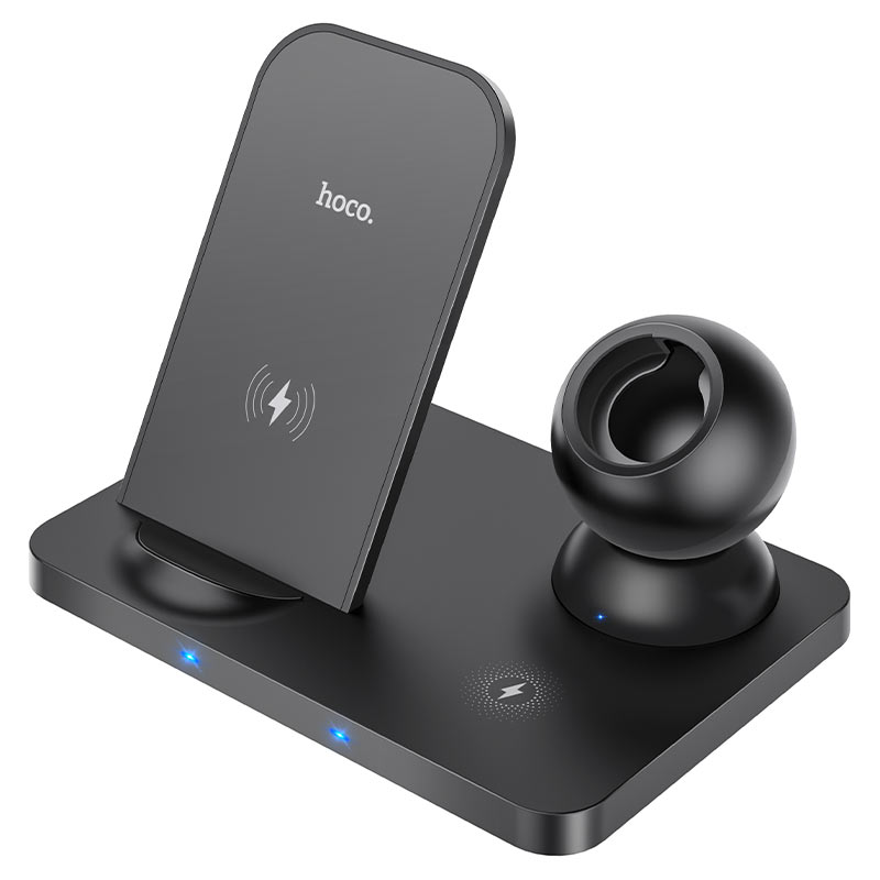 

Беспроводное зарядное устройство Hoco CW33 3 в1 Wireless Fast Charger для Apple черный, 560577