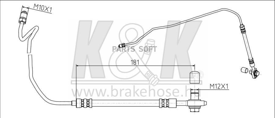 

Шланг Тормозной Задн Лев Audi: A6 (4b,C5) /Avant/ 1.8 07.97-01.05 K&K арт. FT0459