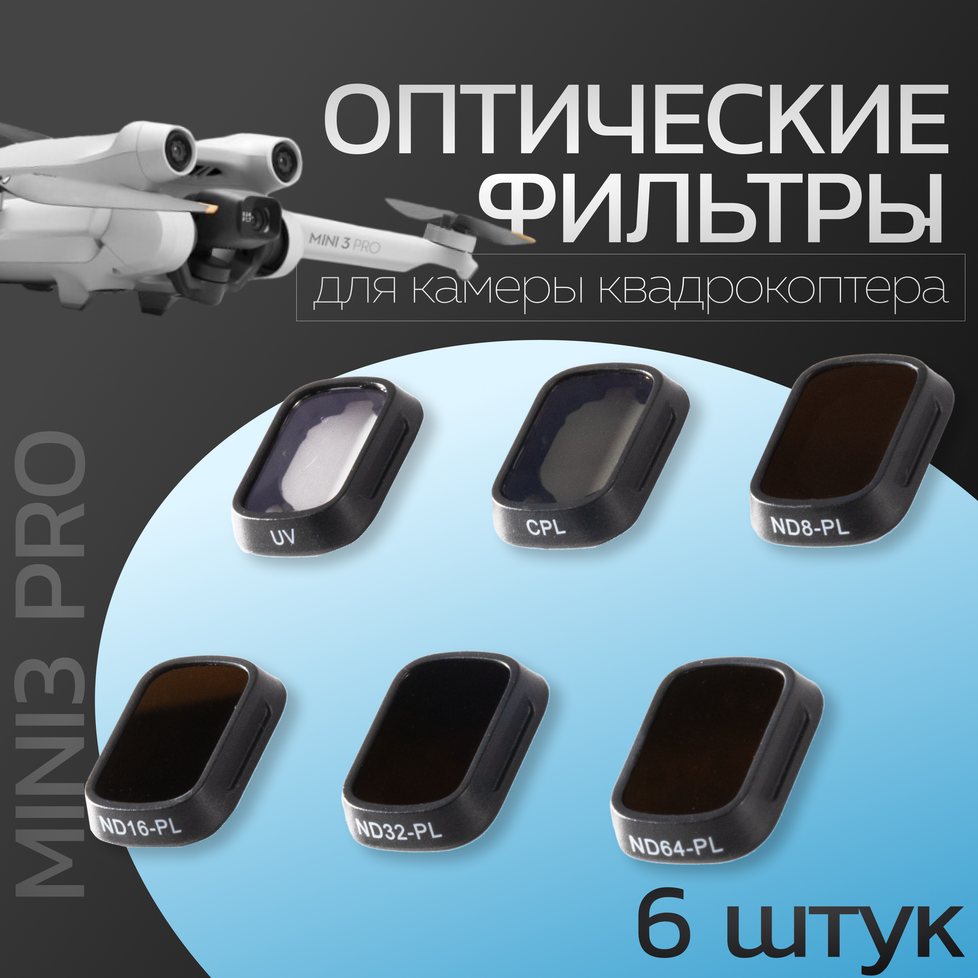 

Оптический фильтр BRDRC 10080044 для DJI MINI 3/3 PRO, 10080044