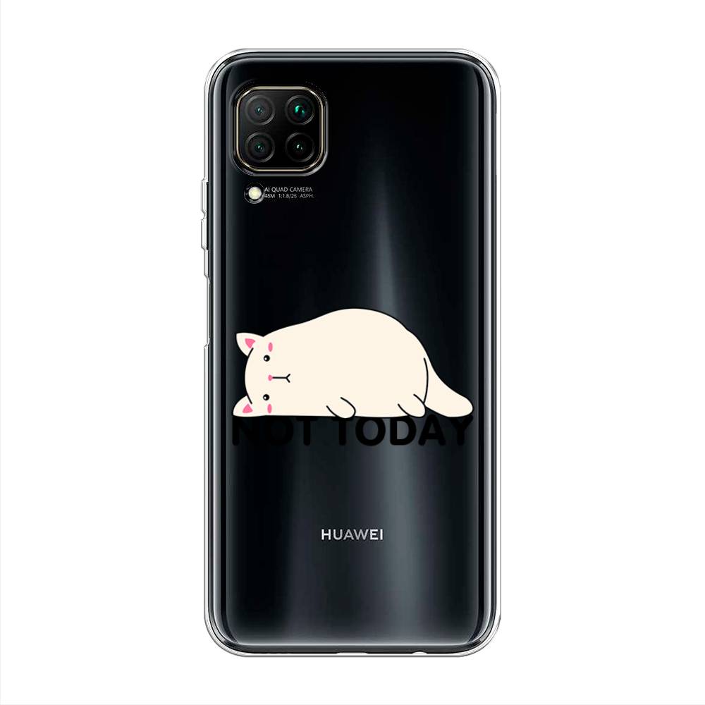 

Чехол на Huawei Nova 7i "Cat not today", Белый;розовый;черный, 611850-1