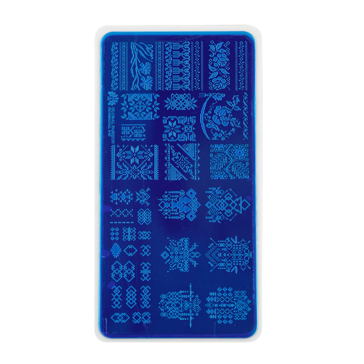 Пластина диск для стемпинга Global Fashion №20 Пиксельные узоры клейкие ленты полимерные для декора с блестками узоры 15 мм х 3 м 7 ов