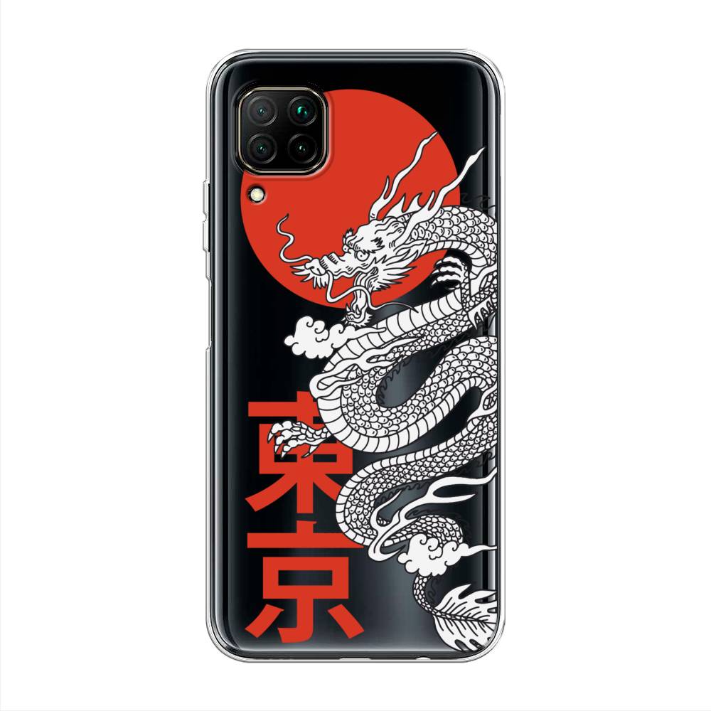 

Чехол на Huawei Nova 7i "Китайский дракон", Черный;красный;белый, 611850-1