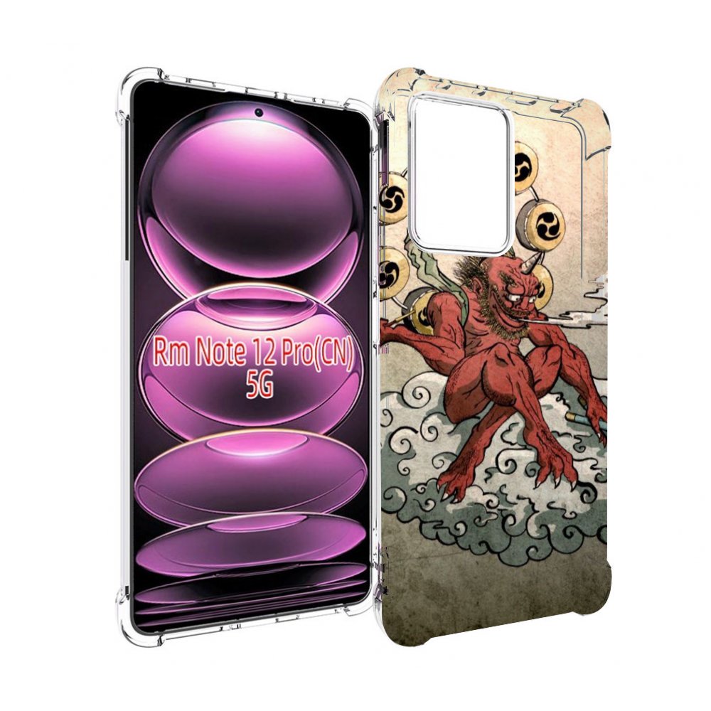 

Чехол MyPads красный чертик на облаке для Xiaomi Redmi Note 12 Pro, Прозрачный, Tocco