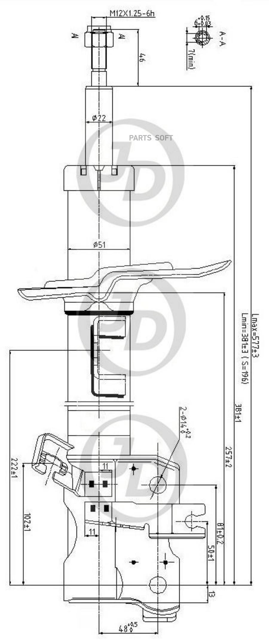 

АМОРТИЗАТОР ПОДВЕСКИ ПЕР ГАЗ. L -339197- NI QASHQAI J10E 07-03