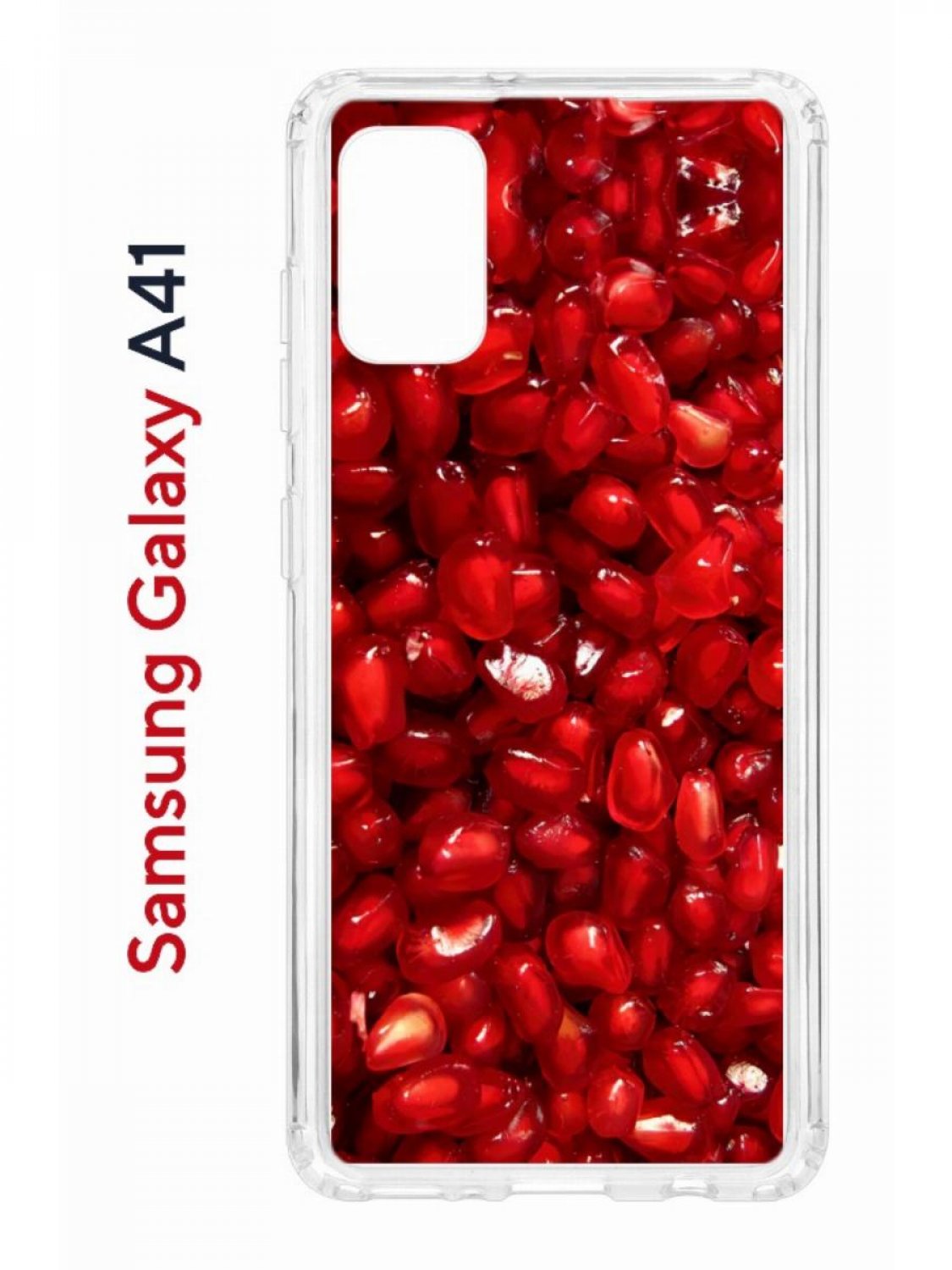 Чехол на Samsung A41 с принтом Kruche Print Гранат противоударный бампер, с защитой камеры