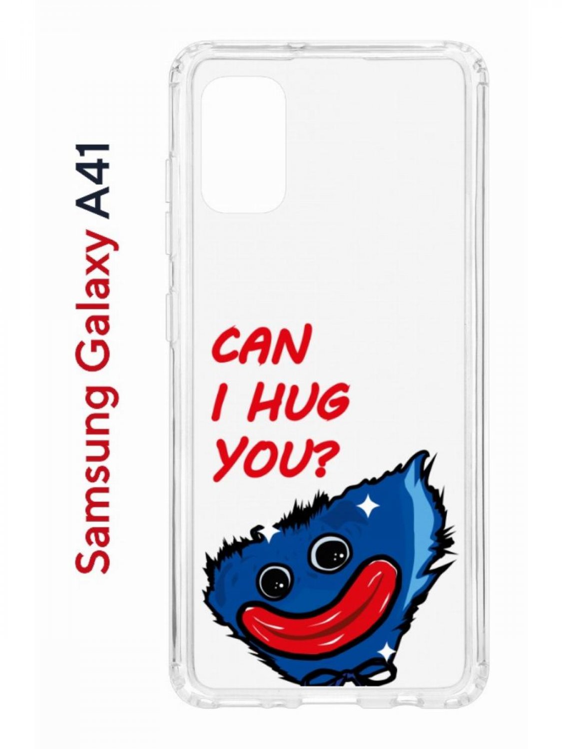 фото Чехол на samsung a41 kruche print can i hug you, противоударный бампер, с защитой камеры кruче