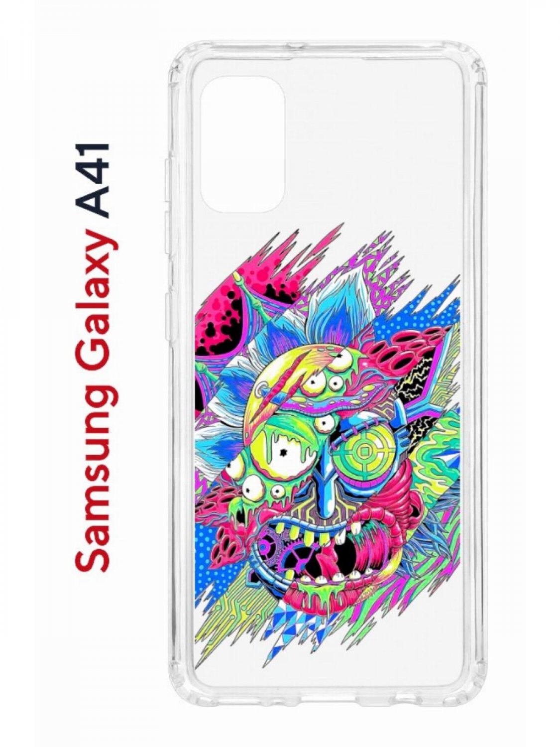 Чехол на Samsung A41 Kruche Print Многоликий Рик, противоударный бампер, с защитой камеры
