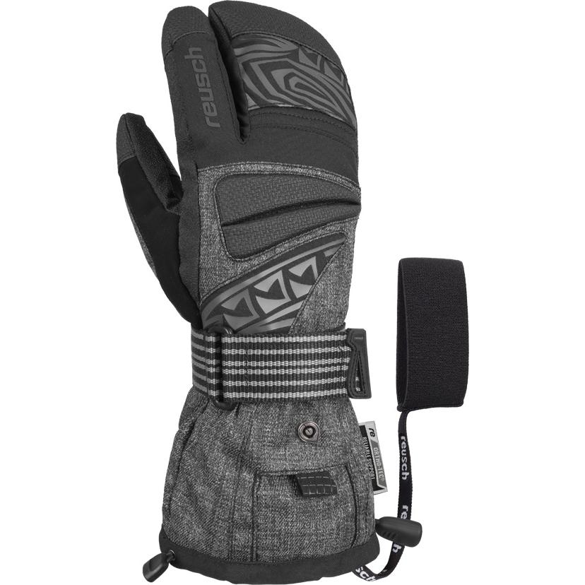 фото Перчатки для сноуборда reusch 2021-22 sweeber lobster black/grey 7,5