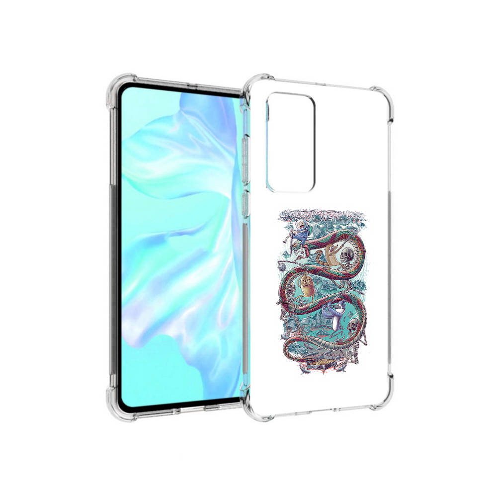 

Чехол MyPads Tocco для Huawei P40 время приключений страшилка, Прозрачный, Tocco