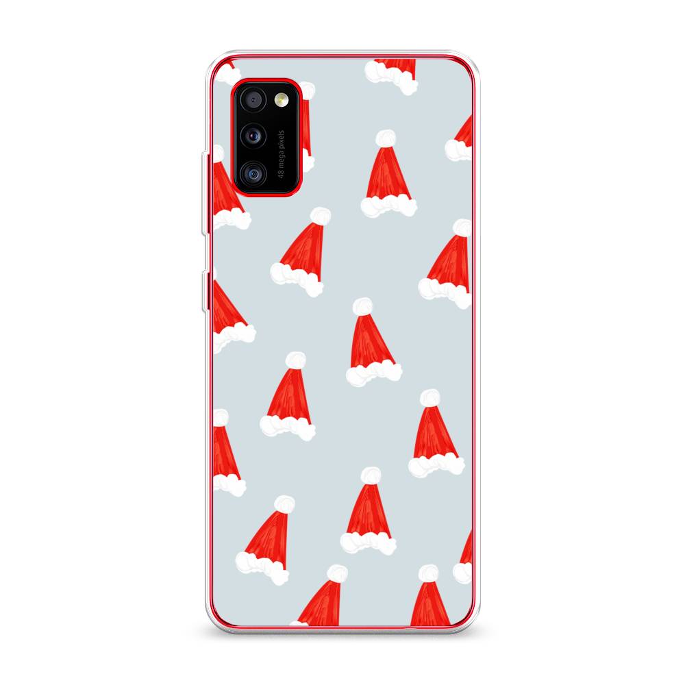 

Чехол для Samsung Galaxy A41 "Новогодние шапочки", Белый;красный;серый, 2100450-5