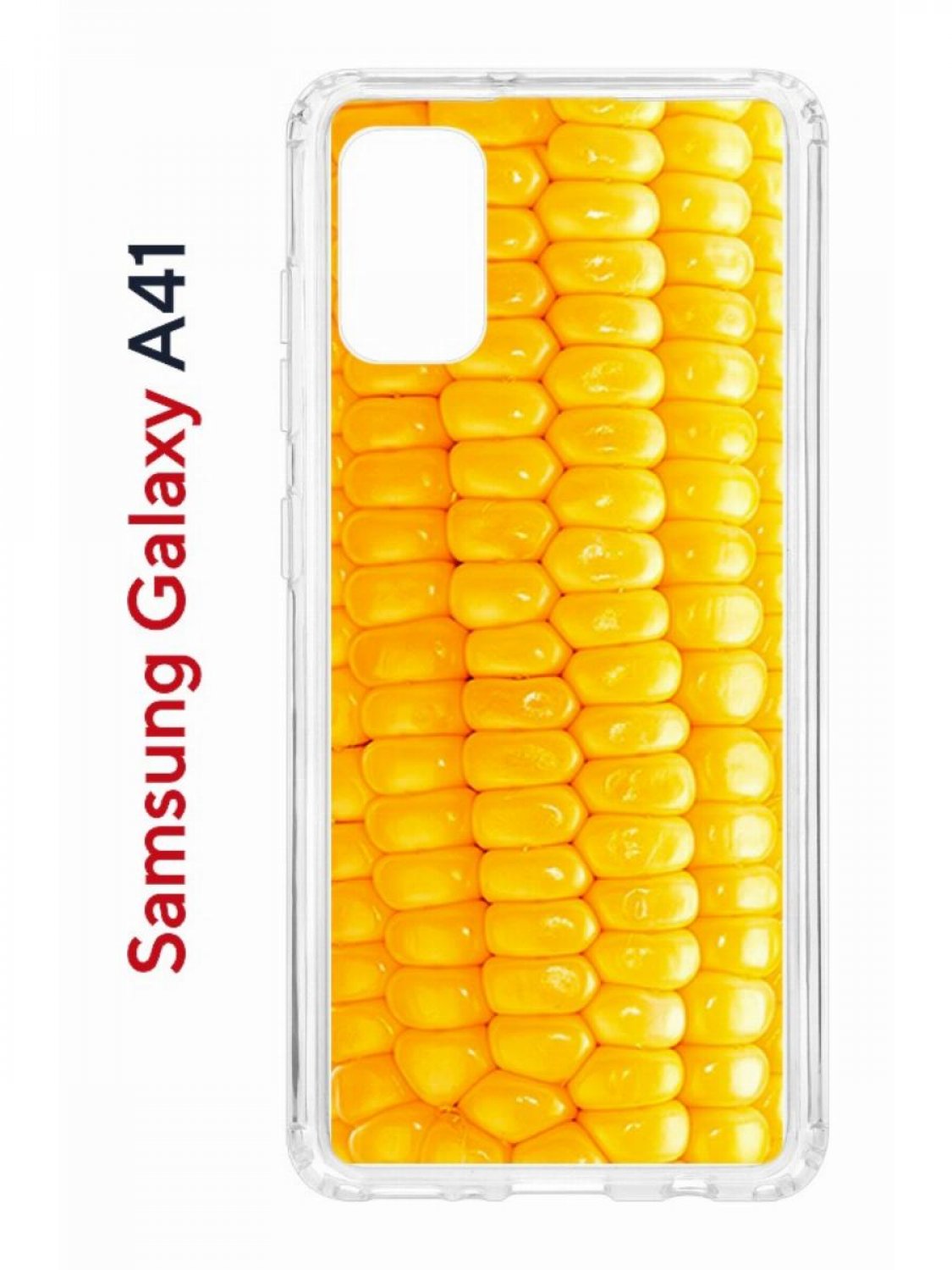Чехол на Samsung A41 Kruche Print Кукуруза, противоударный бампер, с защитой камеры
