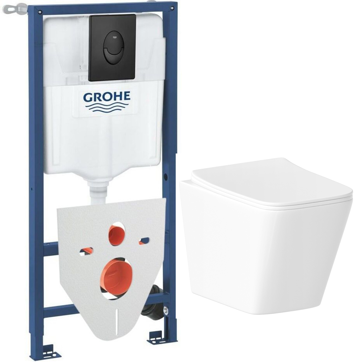

Комплект инсталляции Grohe с унитазом Helmken 35490301 с кнопкой смыва и шумоизоляцией, set.Grohe.35490301.4