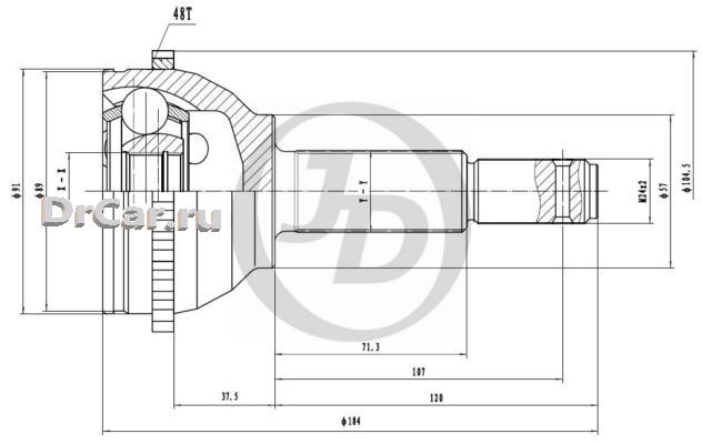 

JUST DRIVE ШРУС внешний ABS 151565