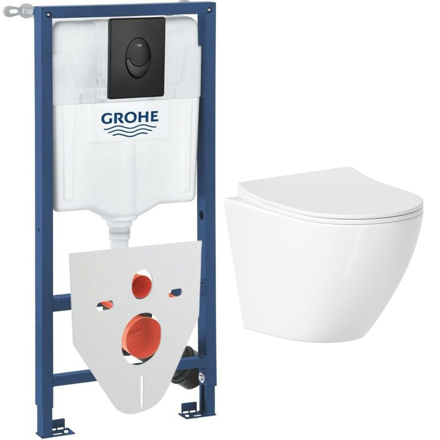 

Комплект инсталляции Grohe с унитазом Helmken 35490101 с кнопкой смыва и шумоизоляцией, set.Grohe.35490101.4