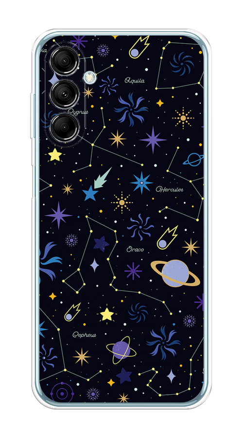 

Чехол на Samsung Galaxy M14 5G "Цветной космос", Желтый, 2108150-2