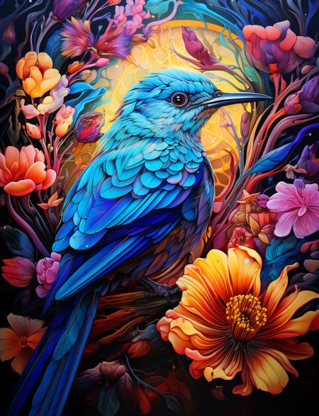 

Алмазная мозаика на подрамнике Красивая птица, 40x30 см, 64785, ПРА-360