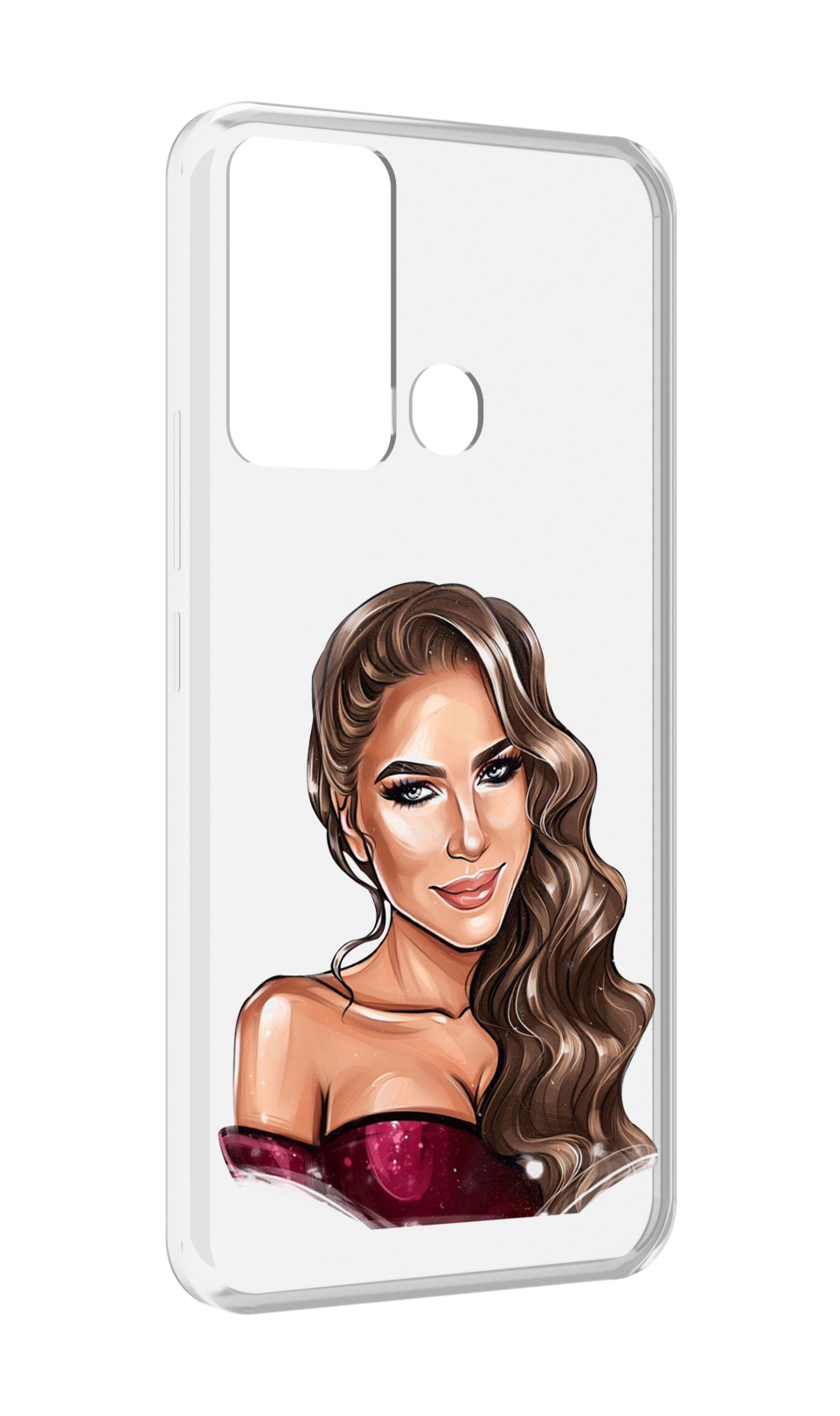 

Чехол MyPads девушка-с-улыбкой женский для Infinix Hot 12i, Прозрачный, Tocco